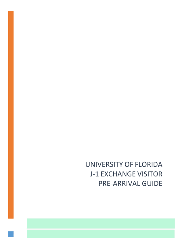 J 1 Exchange Visitor Pre Arrival Guide screenshot