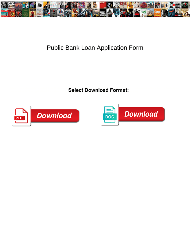 Public Bank Loan Application Form screenshot