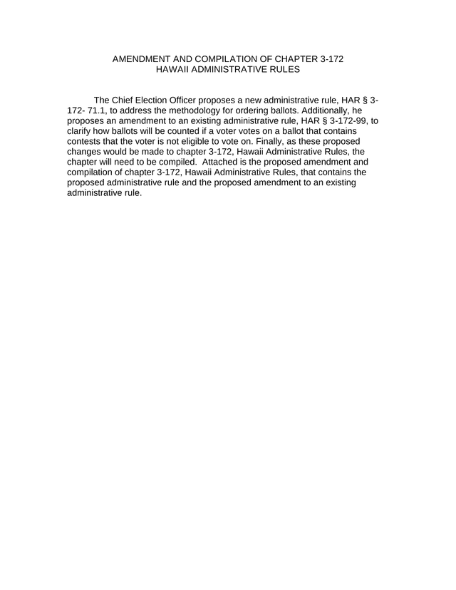 Amendment And Compilation Of Chapter 3 172 Hawaii Administrative Rules screenshot