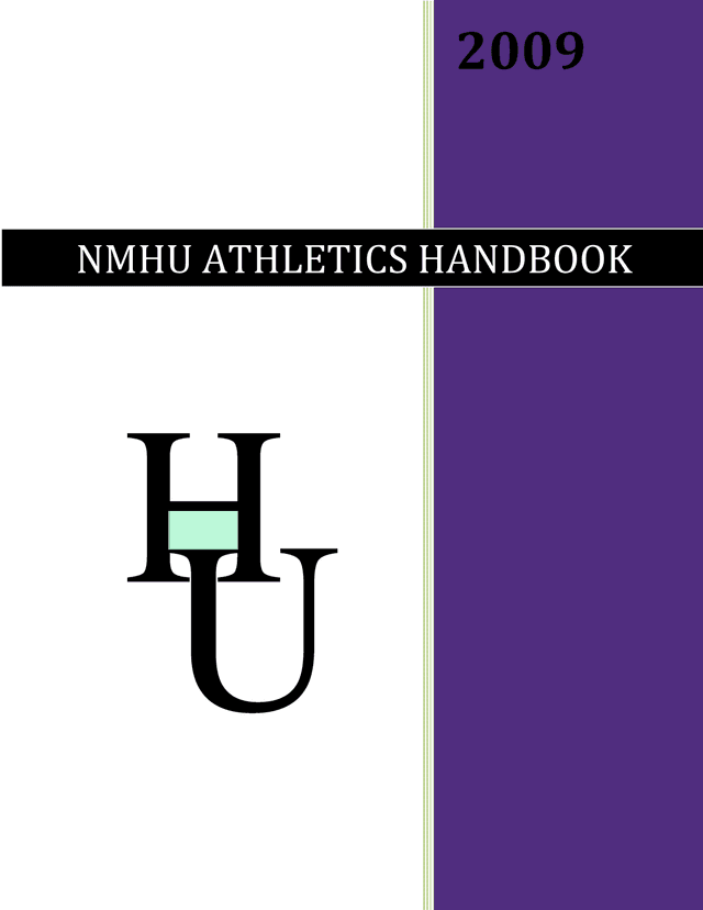 NMHU Athletics Handbook screenshot