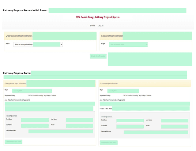 Pathway Proposal Form  Initial Screen screenshot
