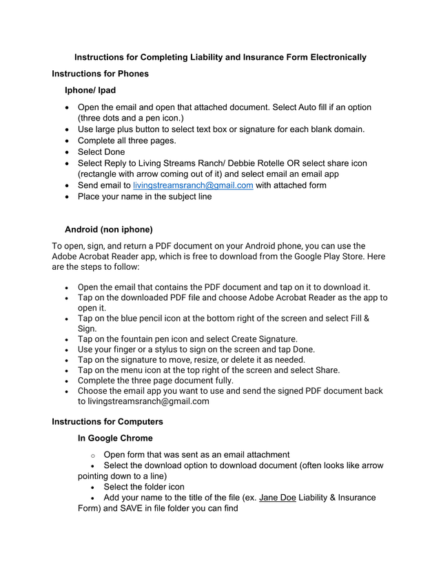 Liability And Insurance Form Instructions screenshot
