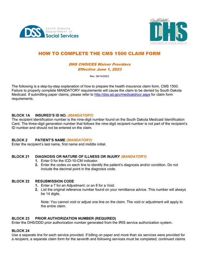 How To Complete The CMS 1500 Claim Form screenshot