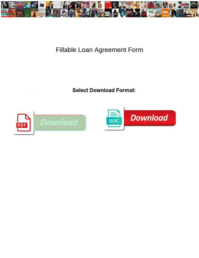 Fillable Loan Agreement Form screenshot