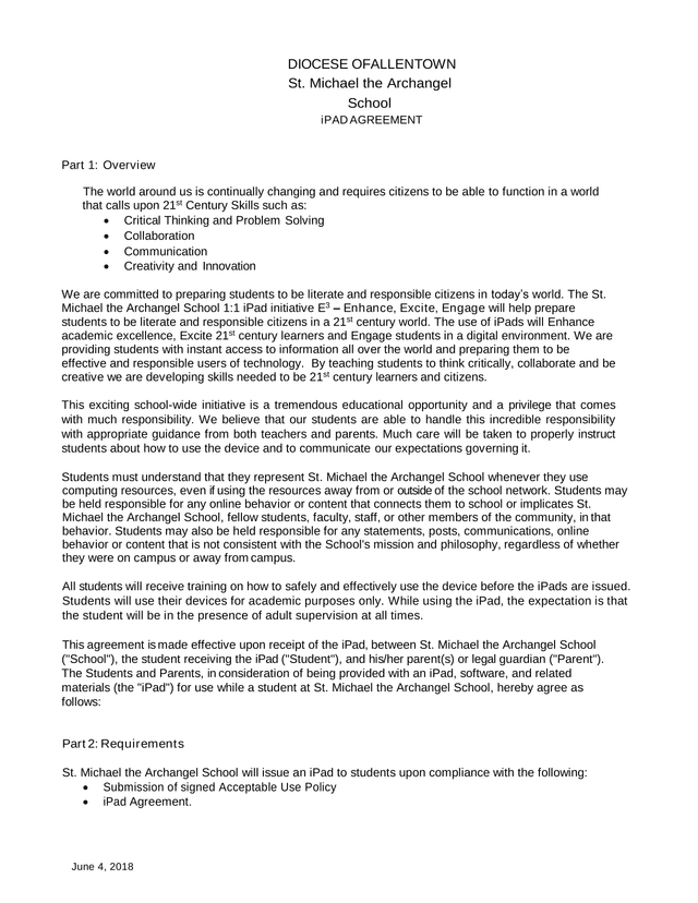 IPAD AGREEMENT screenshot
