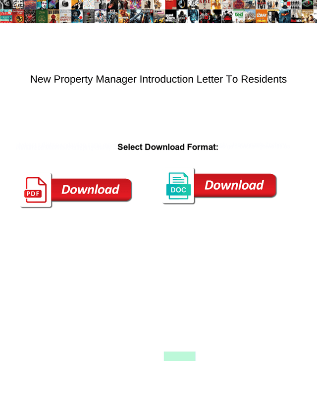 New Property Manager Introduction Letter To Residents screenshot