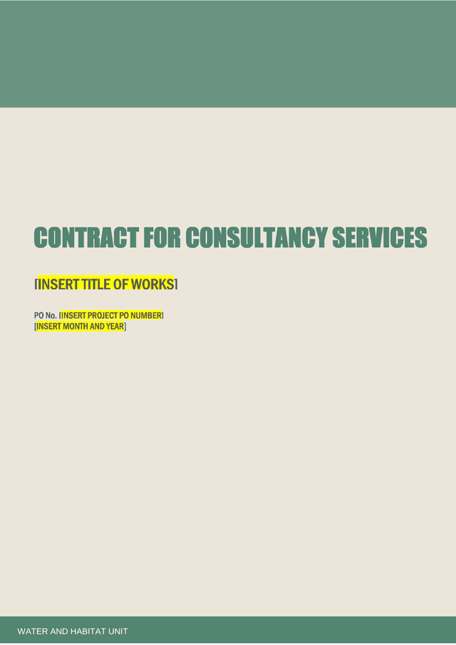 Contract For Consultancy Services screenshot
