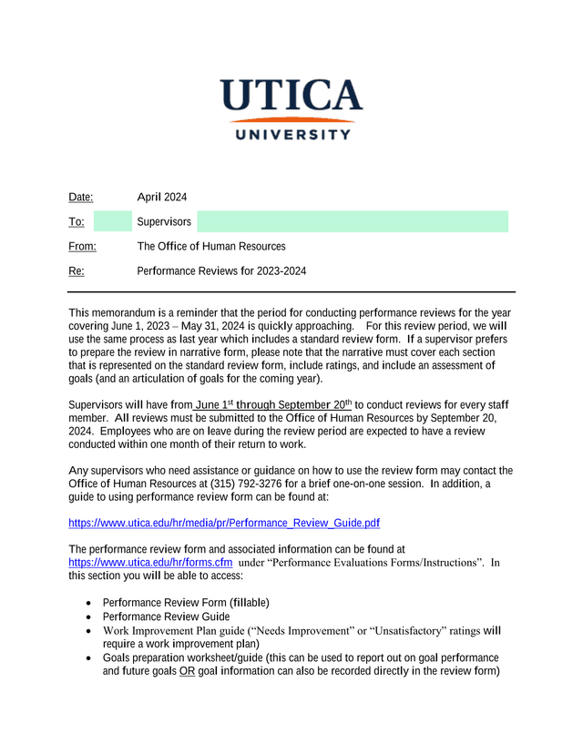 Performance Reviews For 2023 2024 screenshot