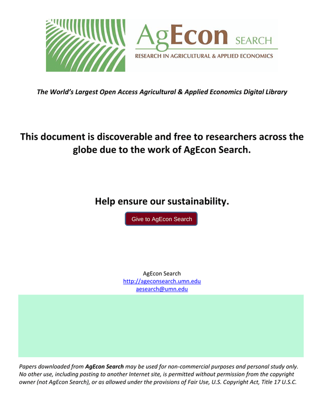 Microfinance For Agricultural Firms   Credit Access And Loan Repayment In Tanzania screenshot