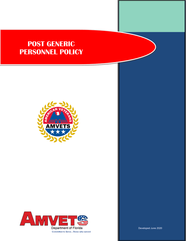 AMVETS DEPARTMENT OF FLORIDA EMPLOYEE HANDBOOK screenshot