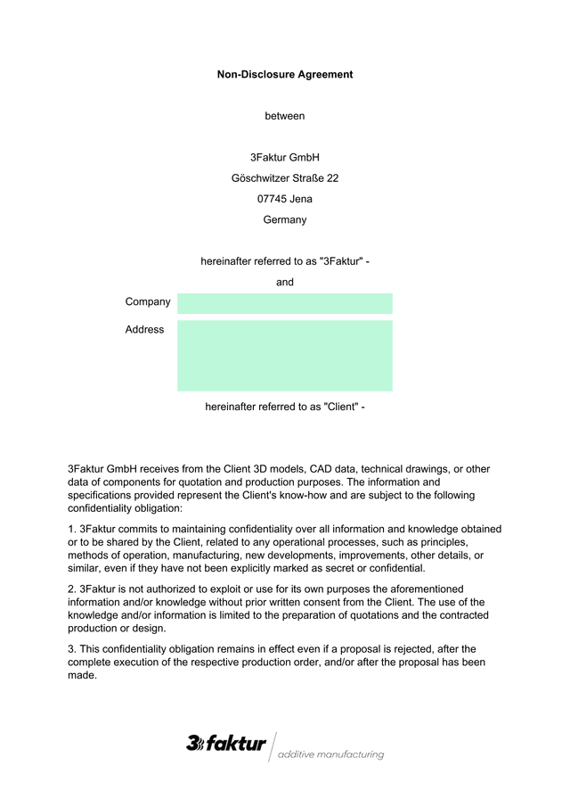 Non Disclosure Agreement screenshot