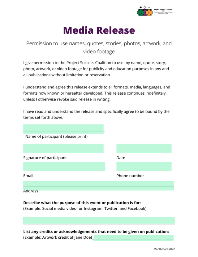 Media Release screenshot