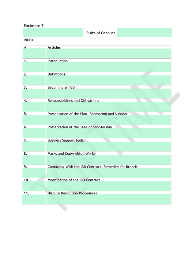 Rules Of Conduct screenshot