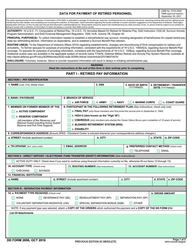 DD FORM 2656 screenshot