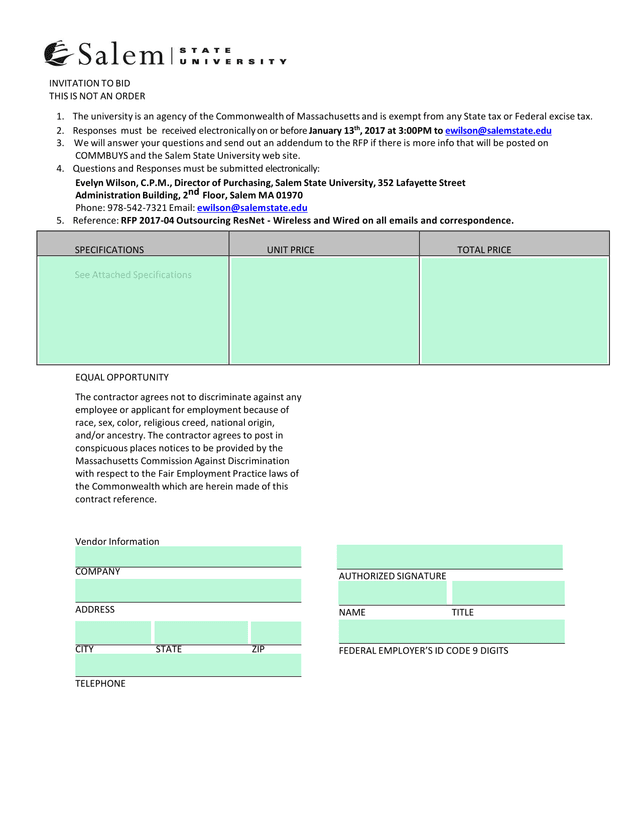 Request For Proposal 2017 04 Outsourcing ResNet Wired And Wireless screenshot