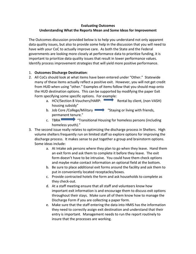 Evaluating Outcomes Understanding Reports And Improvement screenshot