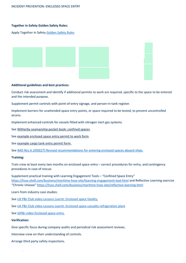 Incident Prevention Enclosed Space Entry screenshot