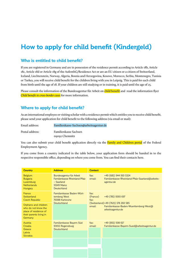 How To Apply For Child Benefit (Kindergeld) screenshot