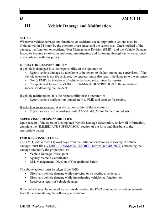 AM 501 11 Vehicle Damage And Malfunction screenshot
