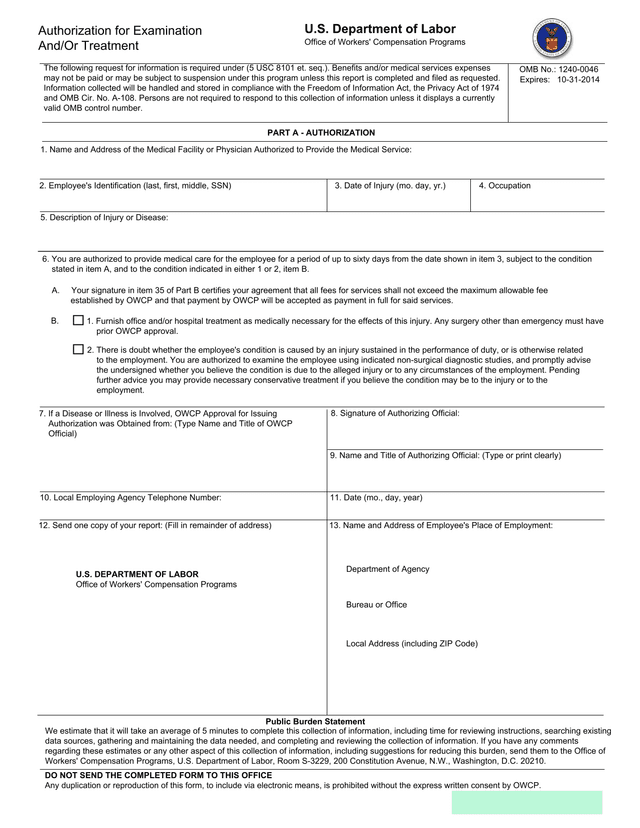 Authorization For Examination AndOr Treatment screenshot