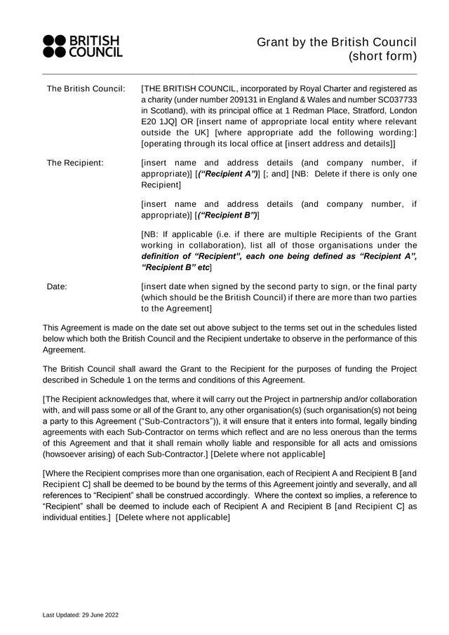 Grant By The British Council screenshot