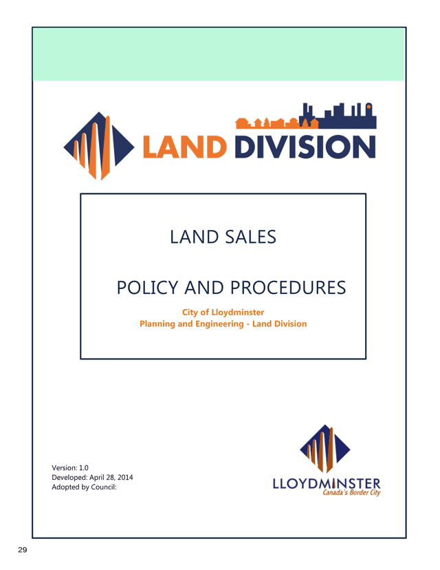 Land Sales Policy And Procedures screenshot