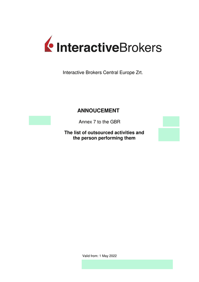 Annex 7 To The GBR   List Of Outsourced Activities screenshot
