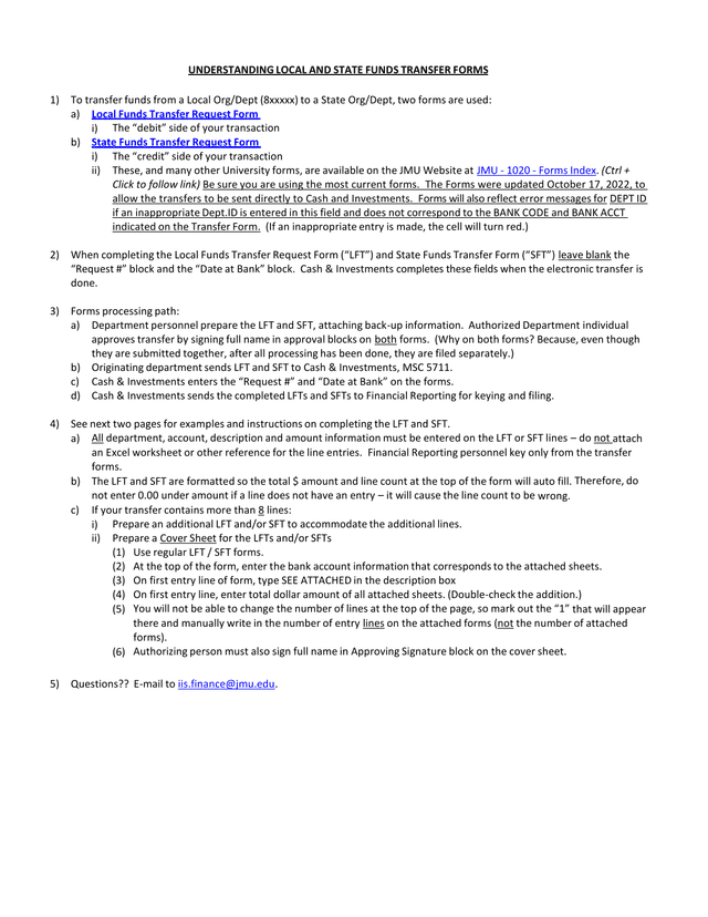 Understanding Local And State Funds Transfer Forms screenshot