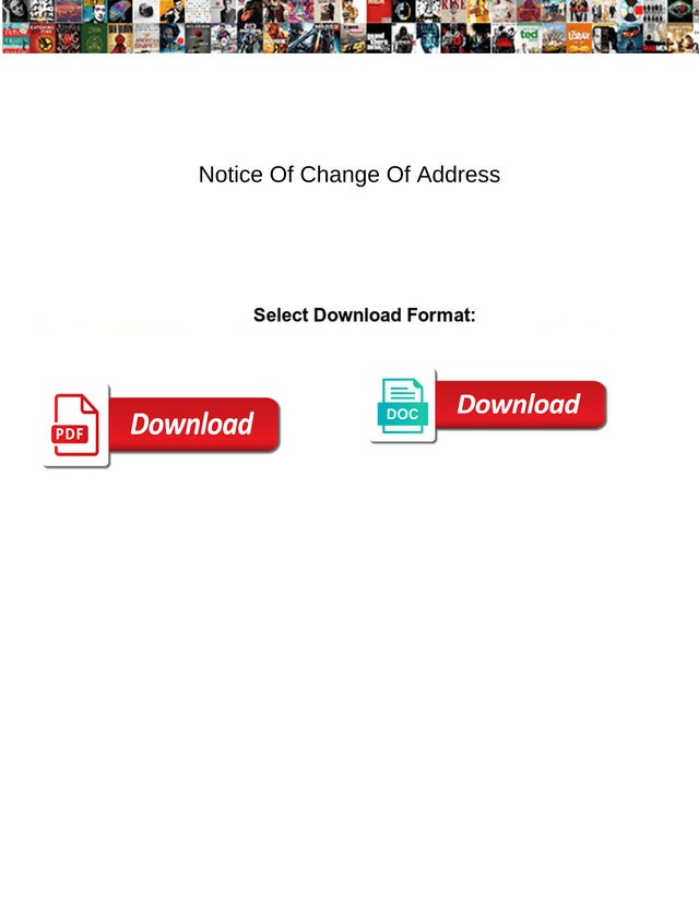 Notice Of Change Of Address screenshot