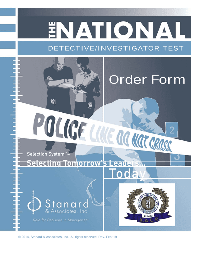 DetectiveInvestigator Test Order Form screenshot