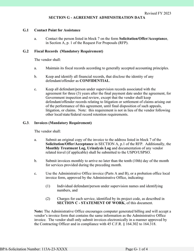 BPA Solicitation Number 113A 23 XXXX screenshot