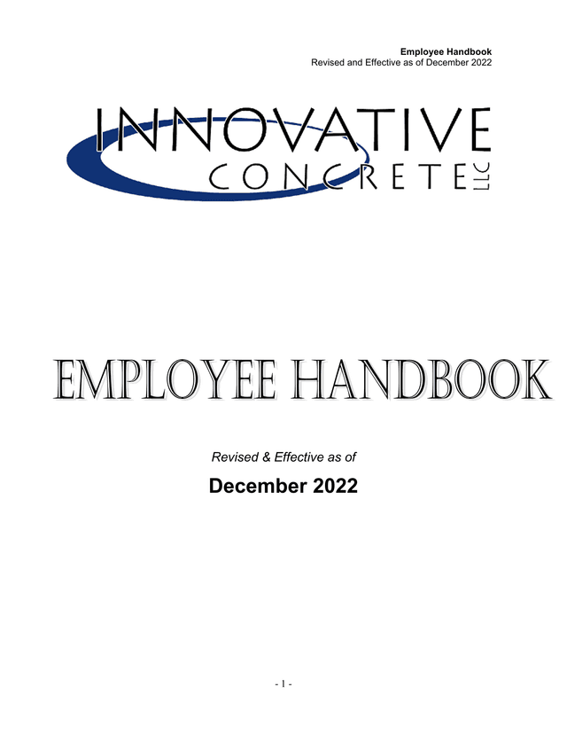 Employee Handbook screenshot