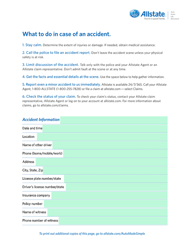 What To Do In Case Of An Accident screenshot