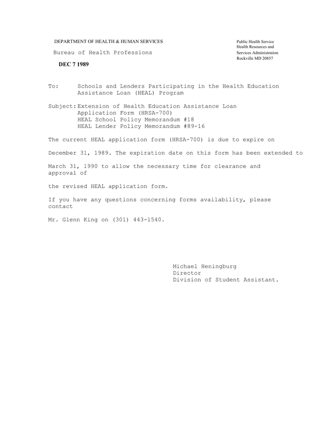 HEAL School Policy Memorandum 18 screenshot