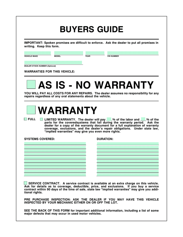 Buyers Guide screenshot