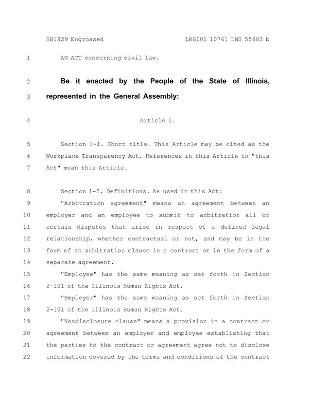 Workplace Transparency Act screenshot