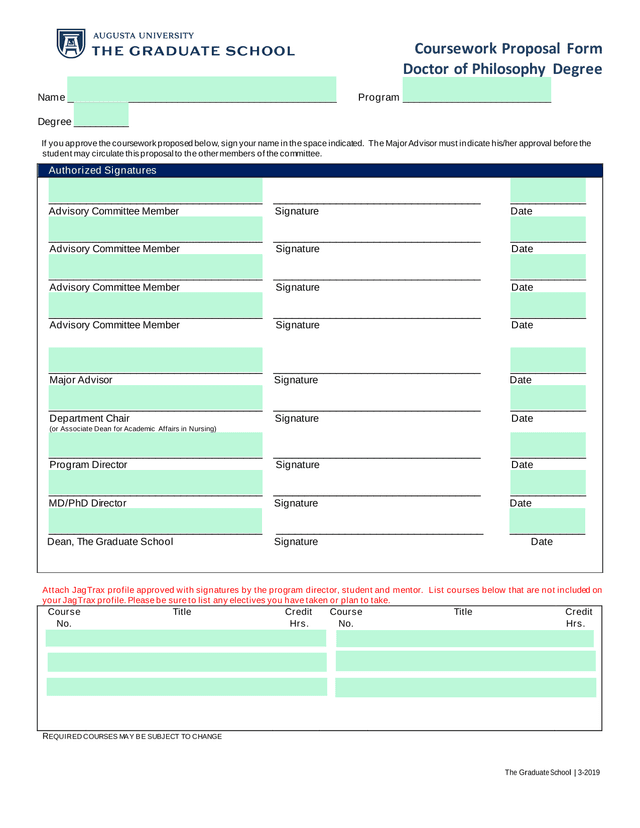 Coursework Proposal Form screenshot
