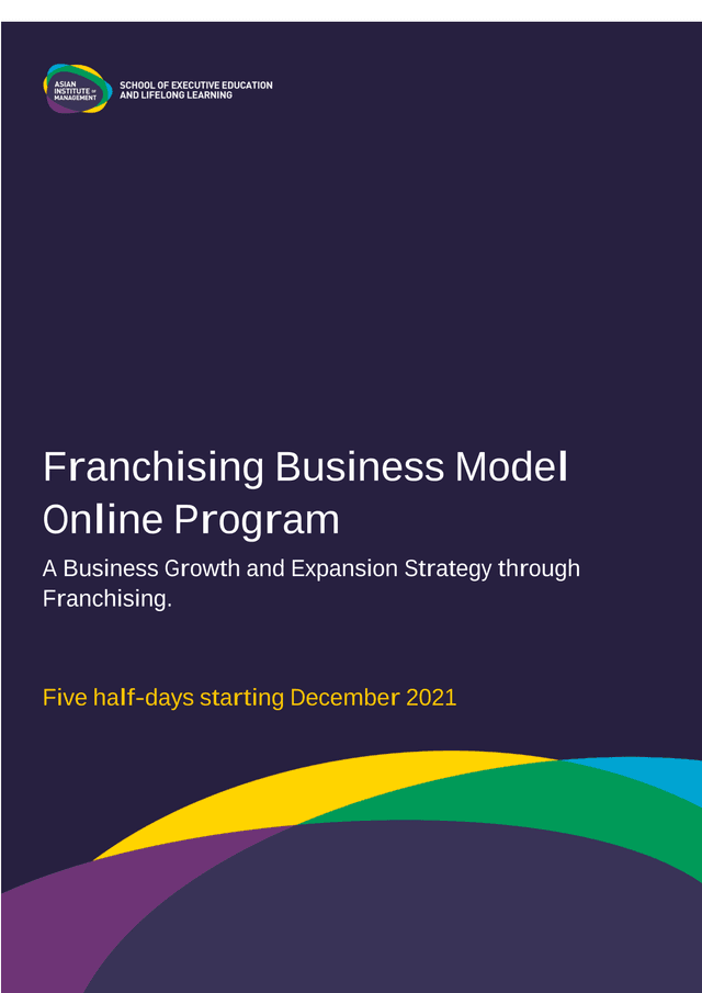 Franchising Business Model Online Program screenshot