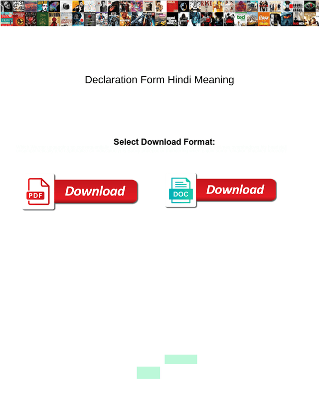 Declaration Form Hindi Meaning screenshot