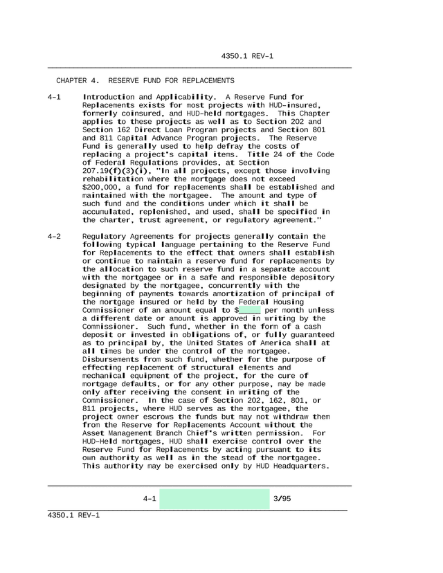 4350.1 REV 1 Reserve Fund For Replacements screenshot