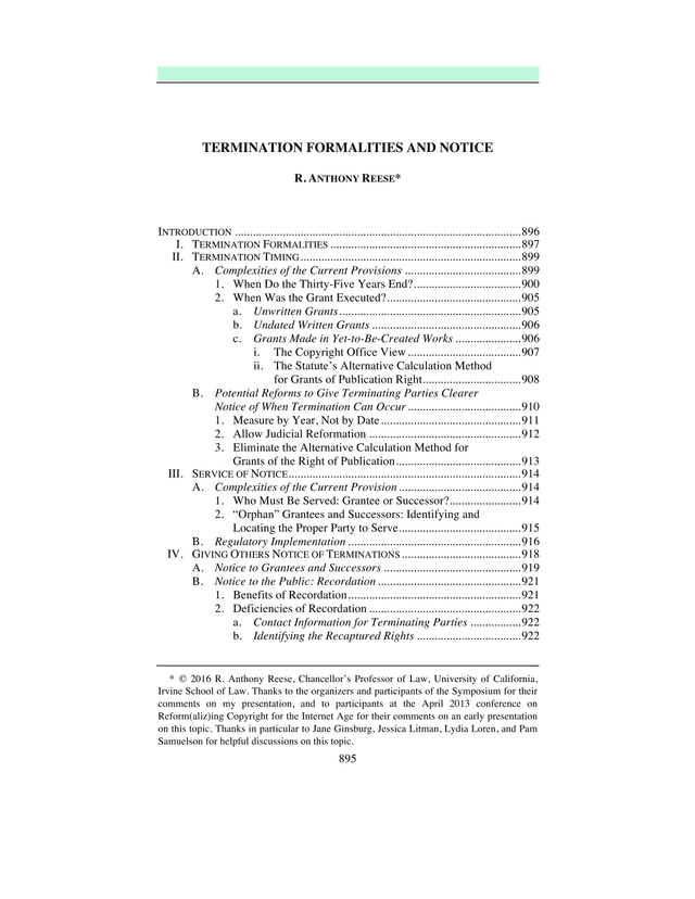Termination Formalities And Notice screenshot