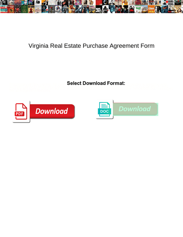 Virginia Real Estate Purchase Agreement Form screenshot