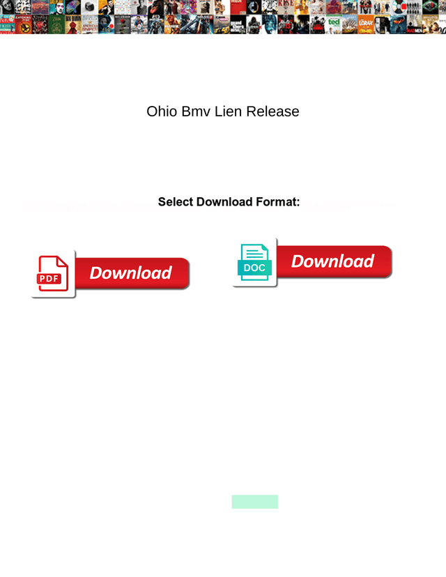 Ohio BMV Lien Release screenshot
