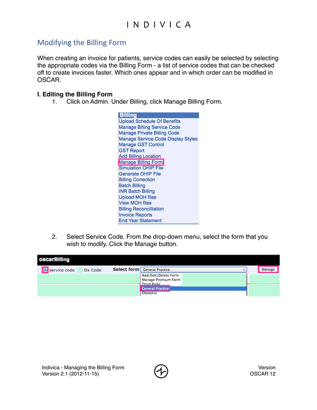Modifying The Billing Form screenshot
