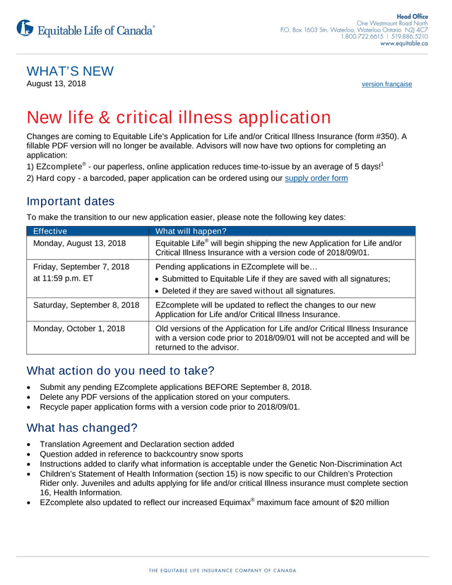 Application For Life AndOr Critical Illness Insurance screenshot