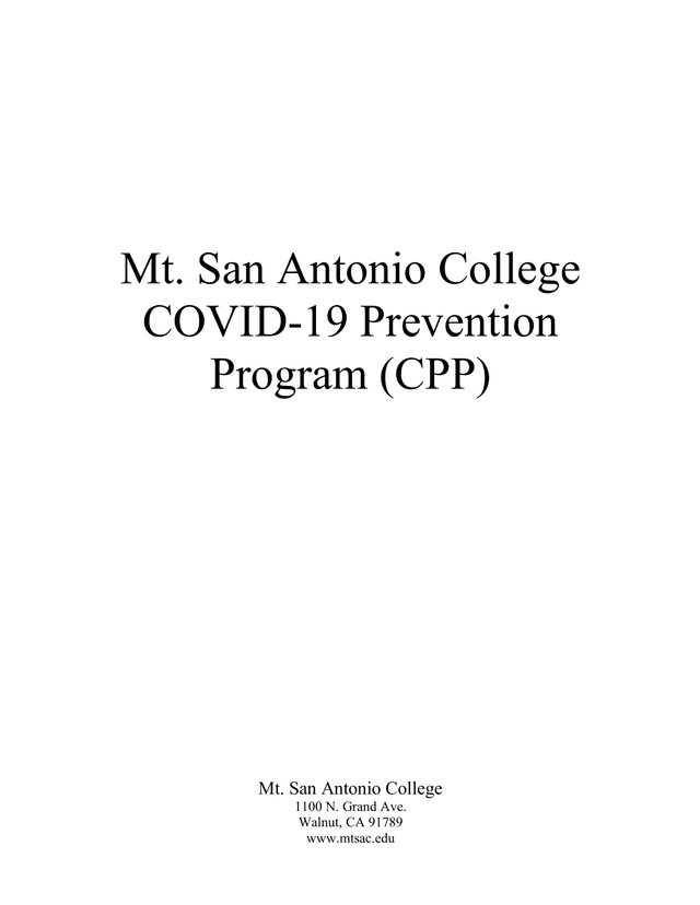 COVID 19 Prevention Program (CPP) screenshot