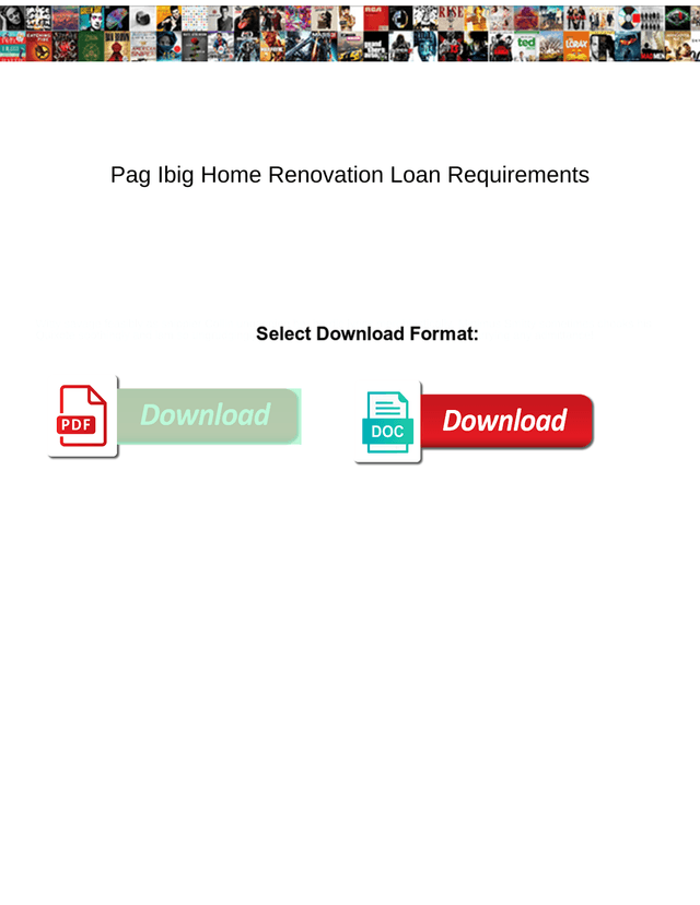 Pag Ibig Home Renovation Loan Requirements screenshot