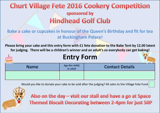 QueenS Birthday Cake Competition Entry Form screenshot