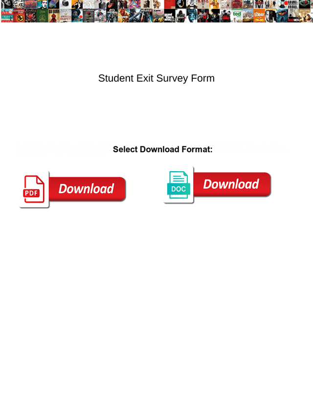 Student Exit Survey Form screenshot
