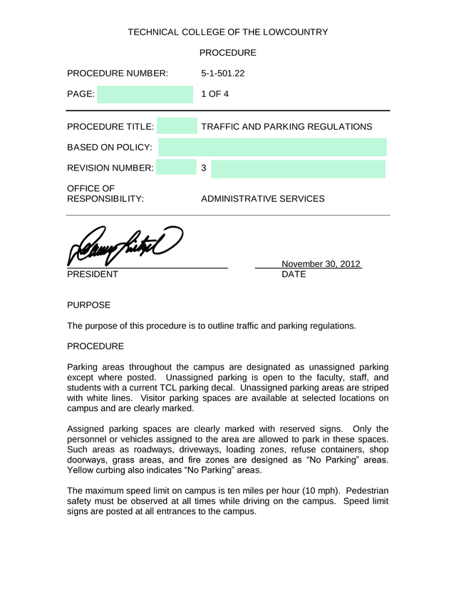 Traffic And Parking Regulations screenshot